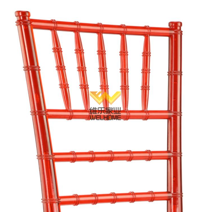 Red Plastic Chiavari chair for wedding/events